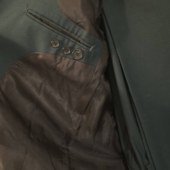 Forest green suit 46R wool blend - Picture 8 of 11